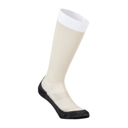 Chaussettes unisexes Equestro Basic en tissu technique Oxford tan / blanc Beige Chaussettes unisexes Equestro Basic en tissu technique Oxford tan / blanc Beige