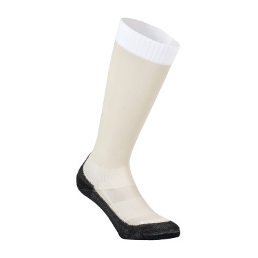 Chaussettes unisexes Equestro Basic en tissu technique Oxford tan / blanc Beige Chaussettes unisexes Equestro Basic en tissu technique Oxford tan / blanc Beige