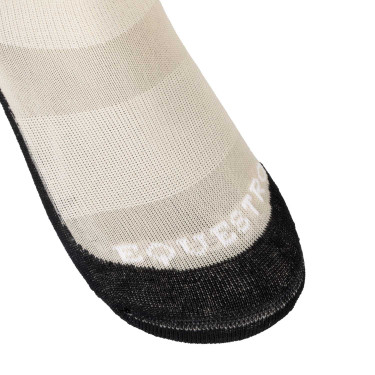 Chaussettes unisexes Equestro Basic en tissu technique Oxford tan / blanc Beige Chaussettes unisexes Equestro Basic en tissu technique Oxford tan / blanc Beige