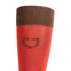 Chaussettes unisexes Equestro Basic en tissu technique Redwood / marron