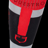 Chaussettes unisexes Equestro en tissu technique respirant Noir / gris / rouge