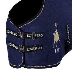 Equestro x FISE staldeken in wafelstof Marineblazer Marineblauw