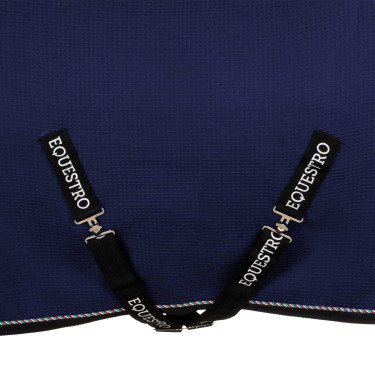 Equestro x FISE staldeken in wafelstof Marineblazer Marineblauw