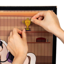 Jouet cheval Equestro 48×33 cm Marron / blanc