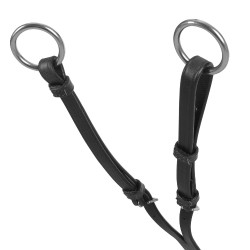 Collier de chasse en cuir Equestro modèle Y Fork Noir