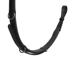 Collier de chasse en cuir Equestro modèle Y Fork Noir