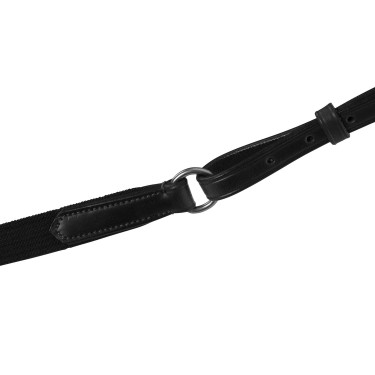 Collier de chasse en cuir Equestro modèle Y Fork Noir