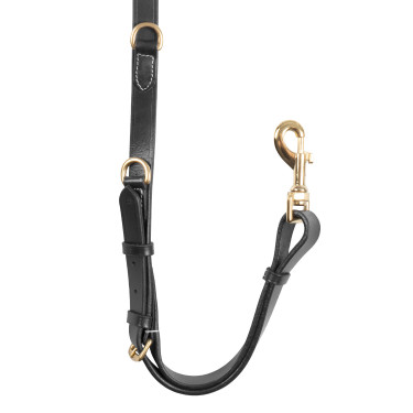 Collier de chasse Equestro avec fourche en cuir tanné et boucles en acier NEW Noir Collier de chasse Equestro avec fourche en cuir tanné et boucles en acier NEW Noir