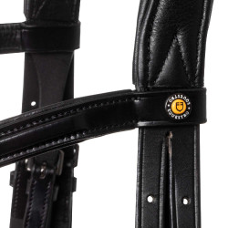 Bridon anatomique Equestro en cuir Noir