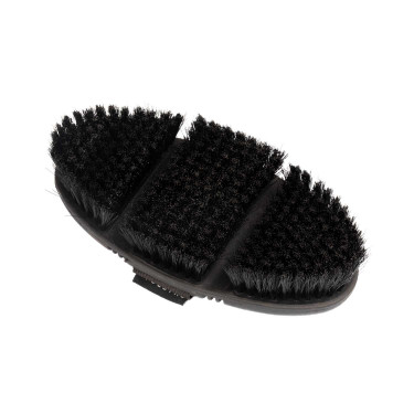 Brosse Equestro flexible avec poils courts synthétiques Noir Brosse Equestro flexible avec poils courts synthétiques Noir
