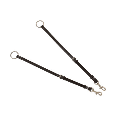 Equestro borsttuig van leer met elastische inzetstukken en afneembare martingaal Donkerbruin