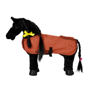 Equestro fleece deken voor speelgoedpaard Baksteenrood