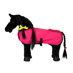 Couverture polaire Equestro pour cheval jouet Fuchsia Rose