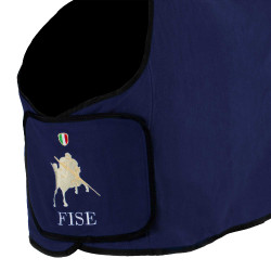 Couverture polaire Equestro x FISE avec fermeture frontale Marine blazer Bleu marine