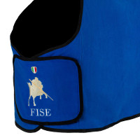 Couverture polaire Equestro x FISE avec fermeture frontale Bleu de savoie