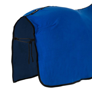 Equestro x FISE fleece deken met voorsluiting Blauw van Savoye