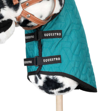 Deken voor hobby horse Equestro Donkercyaan