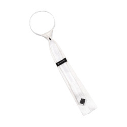 Equestro wedstrijdstropdas in vierkant wafelpatroon Wit