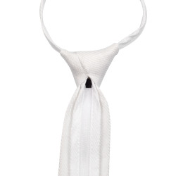 Cravate de concours Equestro en nid d'abeille carré Blanc