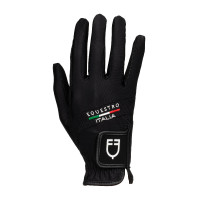 Gants en tissu technique Equestro X FISE Noir