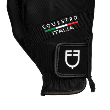 Handschoenen van technische stof Equestro X FISE Zwart Handschoenen van technische stof Equestro X FISE Zwart