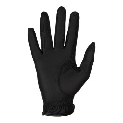 Gants unisexes Equestro en cuir synthétique fermeture auto-agrippante Noir Gants unisexes Equestro en cuir synthétique fermeture auto-agrippante Noir