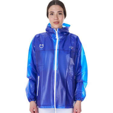 Imperméable unisexe Equestro x FISE Bleu de savoie