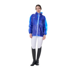 Unisex regenjas Equestro x FISE Blauw van Savoye