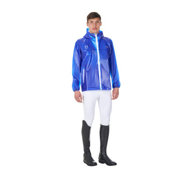 Imperméable unisexe Equestro x FISE Bleu de savoie