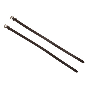 Lanière d’éperons Equestro en cuir Marron foncé Lanière d’éperons Equestro en cuir Marron foncé