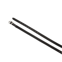 Equestro sporenriemen van leer met elastische inzetstukken Zwart