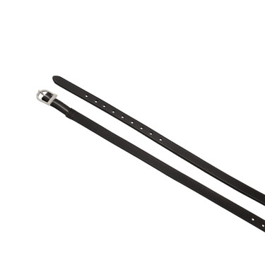 Equestro sporenriemen van leer met elastische inzetstukken Zwart