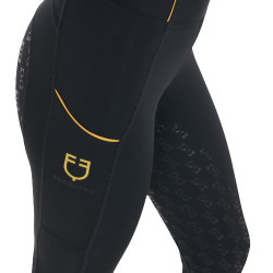 Legging femme Equestro léger coupe slim Noir