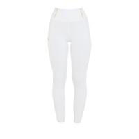 Legging femme Equestro léger coupe slim Blanc