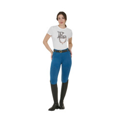 Legging femme Equestro taille haute avec passants de ceinture Coral bleu