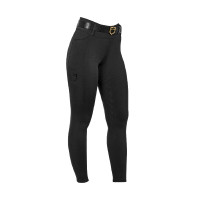 Legging femme Equestro taille haute avec passants de ceinture Noir