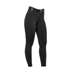 Legging femme Equestro taille haute avec passants de ceinture Noir