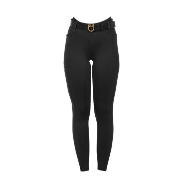 Legging femme Equestro taille haute avec passants de ceinture Noir