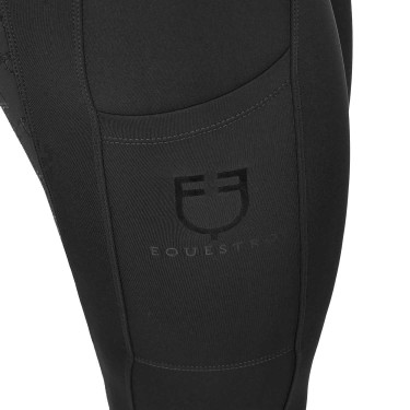 Legging femme Equestro taille haute avec passants de ceinture Noir