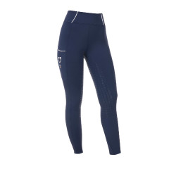 Legging femme Equestro x FISE full grip coupe slim Marine blazer Bleu marine