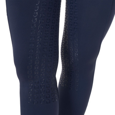 Legging femme Equestro x FISE full grip coupe slim Marine blazer Bleu marine
