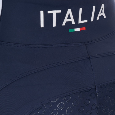 Legging femme Equestro x FISE full grip coupe slim Marine blazer Bleu marine