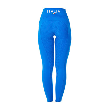 Dameslegging Equestro x FISE full grip slim fit Blauw van Savoye