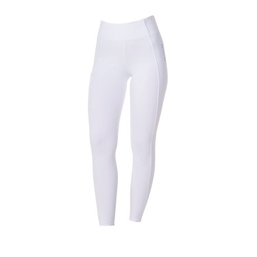 Legging femme Equestro x FISE full grip coupe slim Blanc