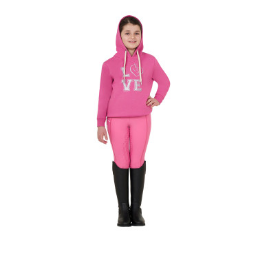 Legging fille Equestro doublé polaire Rose château Legging fille Equestro doublé polaire Rose château
