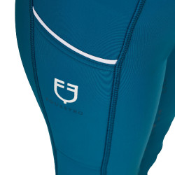 Legging fille Equestro doublé polaire Coral bleu
