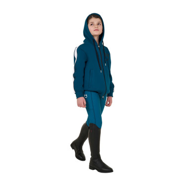 Legging fille Equestro doublé polaire Coral bleu