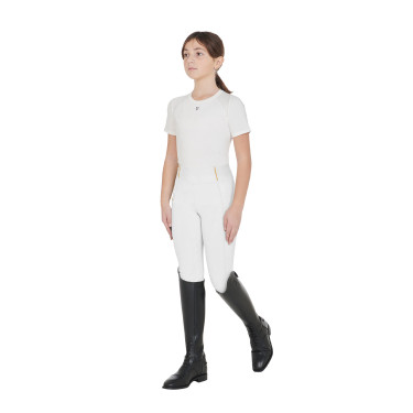 Legging fille Equestro doublé polaire Blanc