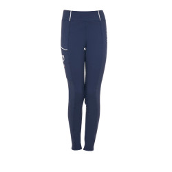Legging fille Equestro x FISE full grip coupe slim Marine blazer Bleu marine Legging fille Equestro x FISE full grip coupe slim Marine blazer Bleu marine