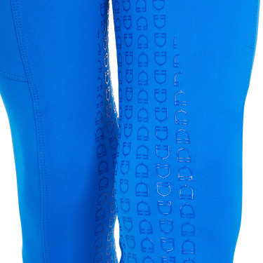 Meisjeslegging Equestro x FISE full grip slim fit coupe Blauw van Savoye